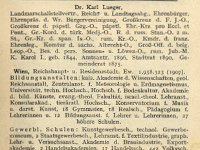 Eintrag ber Karl Lueger im sterreichischen Brgermeister-Almanach 1848-1908