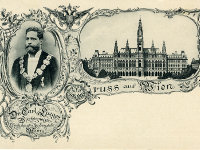 Postkarte mit Luegers Portrt