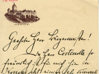 Brief von Thronfolger Franz Ferdinand an Brgermeister Lueger
