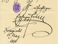 Brief von Thronfolger Franz Ferdinand an Brgermeister Lueger