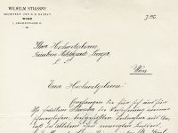 Kondolenzschreiben von Wilhelm Stiassny, Architekt und Gemeinderat jdischer Herkunft, zum Tod Luegers vom 13. Oktober 1910
